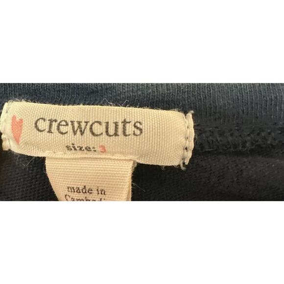 J Crew Girls shortsleeve heart-pocket T-shirt size 3t Basic Tee navy Blue & Gray - Picture 8 of 9